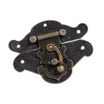 Retro Vintage Antika Bronz Dolap Kilidi Hasp, Mücevher Kutusu Göğüs Kilit Plakası Kabine Kilidi Hasp, Kutu, Antika Bronz, Pratik Ve Kurulumu Kolay Için (S 47 * 37mm)