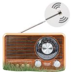 Retro & Vintage Nostaljik Radyo Bluetootlu Fenerli Mini Kibar Fm Radyo Şık Ve Tarz Bir Arada | Taşınabilir Şarjlı Hoparlör, USB TF Kart Girişli, LED Işıklı, Ahşap Görünümlü Nostaljik Müzik Kutusu