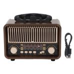 Retro Vintage Radyo, Taşınabilir AM FM SW Radyo 5.4 Bluetooth Hoparlör, şarj Edilebilir 1200mAh Pil Anten Tip C AUX USB bağlantı noktası, kapalı dış Mekan Hediyesi Için