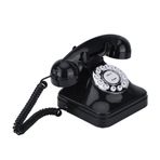 Retro Vintage Siyah Ev Telefon, Geleneksel Çan Yüzüğü, Basit Operasyon İçin Kana Kümes Kaidesi