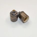 Retro Vitrini Dekoratif E27 Metal Düz Eskitme Renk Duy (1 ADET)