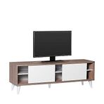 Retro Wide Slide Tv Sehpasi-Latte-Soft Beyaz 150X50x40 Cm (Gxyxd)