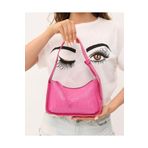 RETROBAG Kadın Kroko Desenli Pembe Baget Çanta