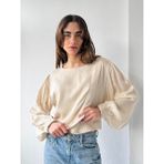 Retrobird Alisa Kapaklı Retro Gömlek Kadın Krem