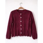 Retrobird Delikli Baharlık Hırka Kadın Bordo - Standart