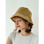 Retrobird Kadife Kumaş Bucket Balıkçı Model Kışlık Standart Boy Şapka Kadın Hardal