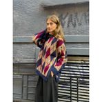 Retrobird Şardonlu Tüylü Baklava Dilim Triko Kazak Kadın Camel - Standart