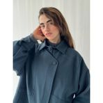 Retrobird Tasarım Bomber Ceket Mont Kadın Indigo - İndigo - L - XL