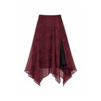 Retrobird Vera Asimetrik Midi Etek Kadın Bordo