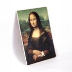 Retronote Mona Lisa, Da Vinci 1503-06, Vintage Defter IV, Çizgisiz, 96 Sayfa, İplik Dikiş, Esnek Kapak, Yaldızlı Oval Kenar, Tuval Doku, 90 gram, Fildişi Renk, 14,8x21x1cm