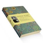 Retronote Portraits and Landscapes Series - A6, Gustav Klimt 4'lü Defter Seti II, Çizgisiz, Toplam 192 Sayfa, Her biri 48 Sayfa, Tel Dikiş, Esnek Kapak, Oval Kenar, Tuval Doku, 60 gram, Sarı Krem Renk