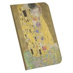 Retronote The Kiss, Gustav Klimt 1907-08, A4 Defter VII, Çizgisiz, Toplam 64 Sayfa, Tel Dikiş, Esnek Kapak, Oval Kenar, Tuval Doku, 60 gram, Sarı Krem Renk, 21x29,7x0,5cm