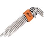 Retta L Torx Anahtar Takımı Uzun 9 PARÇA-RAT8009 - Metalik Gri