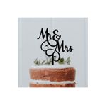 Reva Dekorasyon Pasta Çubuğu 'mrs&mr' Pasta Süsü Söz-nişan-nikah Pleksi Ahşap