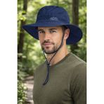 Reva Fileli Safari Şapka Erkek – Geniş Kenarlı Outdoor Güneş Koruyucu Kamp & Balıkçı Şapkası - 56 - 61 cm - Lacivert