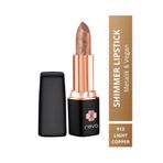 REVA Shimmer Lipstick – Vegan ve Temiz İçerikli Işıltılı Parlak Ruj Metalic Light Copper No:912