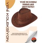 Reva Süet Kovboy Çocuk Şapka 6-12 Yaş