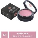 Reva Vegan Krem Göz Farı - No. 304 | Temiz Içerik, Uzun Süre Kalıcı & Mono Cream Eyeshadow Soluk Pembe
