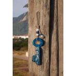 Revard Home Nazar Boncuklu Anahtar Şekilli Seramik Çiçek Desenli Çok Amaçlı Dekoratif Süs Eşyası 9X19 cm