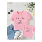Revasser KİDS MOM + ME BASKILI ANNE / KIZ KOMBİN ÇOCUK YETİŞKİN T-SHİRT MOM + MEafro