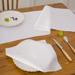 Revdomfly Saten bez peçete 6'lı paket - 50 x 50 cm yeniden kullanılabilir masa peçetesi, düğün, ziyafet, parti, akşam yemeği için - masa düzenleri ve süslemeler için zarif kırışıklığa dayanıklı