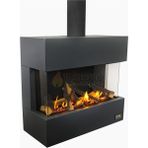 Revega H75UB Uzaktan Kumandalı Hermetik Doğalgazlı Şömine Soba - 60 x 21 x 25 cm