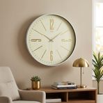 Revello 50 cm Krem Mix Modern Tasarım Dekoratif Sessiz Akar Duvar Saati