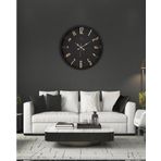 Revello Siyah Pleksi Modern Tarz Duvar Saati 40X40 Cm