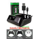 Rever Xbox Kol Gamepad Batarya Şarj Edilebilir Piller 2650mah Xbox One/s/x Serisi Uyumlu Şarj Istasyonu