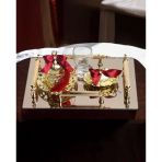 Reverence Gold Damat Fincan Kahve Tepsisi BRONZ