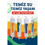 Reverse Osmosis İhlas Aura Cebilon Plus Silver Platinum Uyumlu Kapalı Kasa Su Arıtma Hsc Filtre 4 lü Filitre Seti