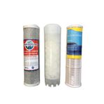 REVERSOSMOZARISU Su Arıtma Daire Girişi 10" Blok Karbon Filtre, Yıkanabilir Filtre, Silifoz Filtre 3lü Set