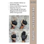 Revertech Aura Krem - Dokunmatik Ekran Uyumlu Erkek Motosiklet Eldiveni + Buff Hediyeli