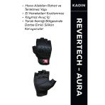 Revertech Aura Siyah / Yarım Parmak - Kaymaz Avuç İçi Kadın Motosiklet Eldiveni