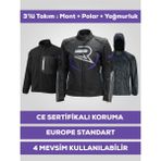 Revo Sparrow Mor 3 Katmanlı 4 Mevsim Kadın Motosiklet Montu CE Korumalı Reflektörlü - XS