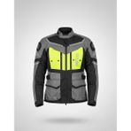 Revo Stork Neon Sarı 4 Mevsim Unisex Motosiklet Montu CE Korumalı Reflektörlü 2XL