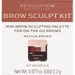 Revolution Brow Sculpt Kit Orta Kahverengi Kaş Makyaj Kiti 2.2 g Pratik Kullanım İçin