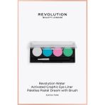 Revolution Göz Makyajı Paleti Pastel Dream 4 Renkli Krem Eyeliner Fırça ile Küçük Boy - Çok Renkli