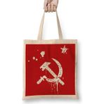 Revolution Orak Çekiç Bez Çanta Uzun Saplı - Açık Bej - 40 X 40