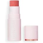 Revolution Skin Silk Blush Stick - Yanaklar, Gözler Dudaklar Için Renk - Kremden Pudraya Kadar Formül - Vegan & Cruelty-Free - Peachy Pink - 4,5 G