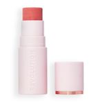 Revolution Skin Silk Blush Stick - Yanaklar, gözler ve dudaklar için renk - kremden pudraya kadar formül - Vegan & Cruelty-Free - Peachy Pink - 4,5 g