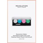 Revolution Water Activated Graphic Eye Liner Palettes Pastel Dream With Brush - Eyeliner Paleti
