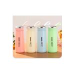 REVOPRO Sporcu Matarası 400ml İçi Cam Dışı Silikon (Yürüyüş-Koşu-Öğrenci-Mama) renk karma