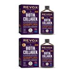 Revox Biotin Collagen At Kuyruğu Bitki Özlü Dökülme Karşıtı, Hızlı Uzama Dolgunlaştırıcı Şampuan 2 Adet