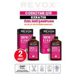 Revox Coenzyme Q10 Keratin Vitamin Kompleks Güçlendirici Yenileyici Derin Besleyici Şampuan 2 Adet
