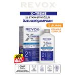 Revox X-treme Dökülen Ve Geç Uzayan Saçlar Için E Vitamini Katkılı Ekstra Bakım Şampuanı 400ml