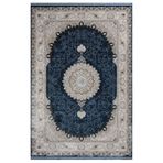 Rewa Lacivert Oryantal Modern Geometrik Etnik Desenli Boho Makinada Yıkanabilir Hafif Hav Toz Vermez Leke Tutmaz Kaymaz Taban Dijital Makine Baskı Halı Oturma Odası Salon Yolluk Koridor Mutfak Halısı