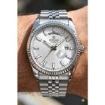 Reward Excellent Erkek Kol Saati | 42 mm Çelik Kasa, Day Date Tasarım, - Gümüş