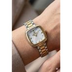 Reward Kadın Kol Saati | 22 mm Çelik Kasa, Kare Kadran, Çift Renk Çelik Kordon (Gold & Gümüş) - Altın - Gümüş
