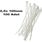 REWEL 2,5x 100mm ( 10cm) Beyaz Plastik Kablo Bağı 100 Adet 341010